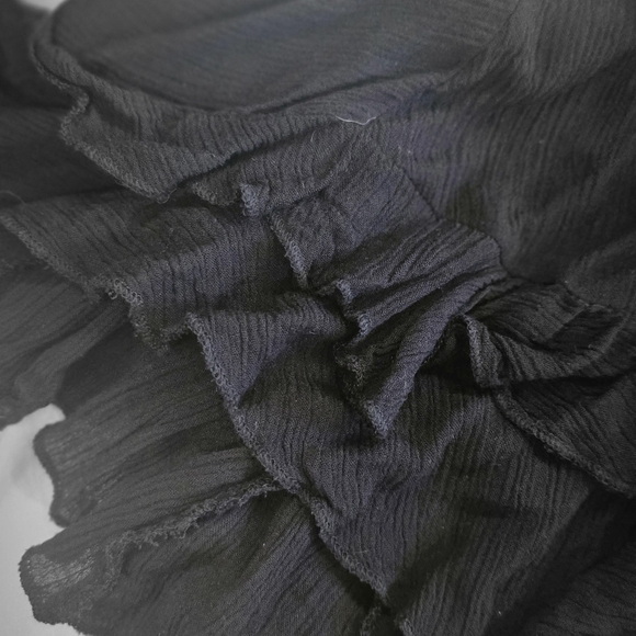 Free People Adella Lace Mini Dress Black Medium Boho Crochet Crisscross Back - Picture 14 of 14